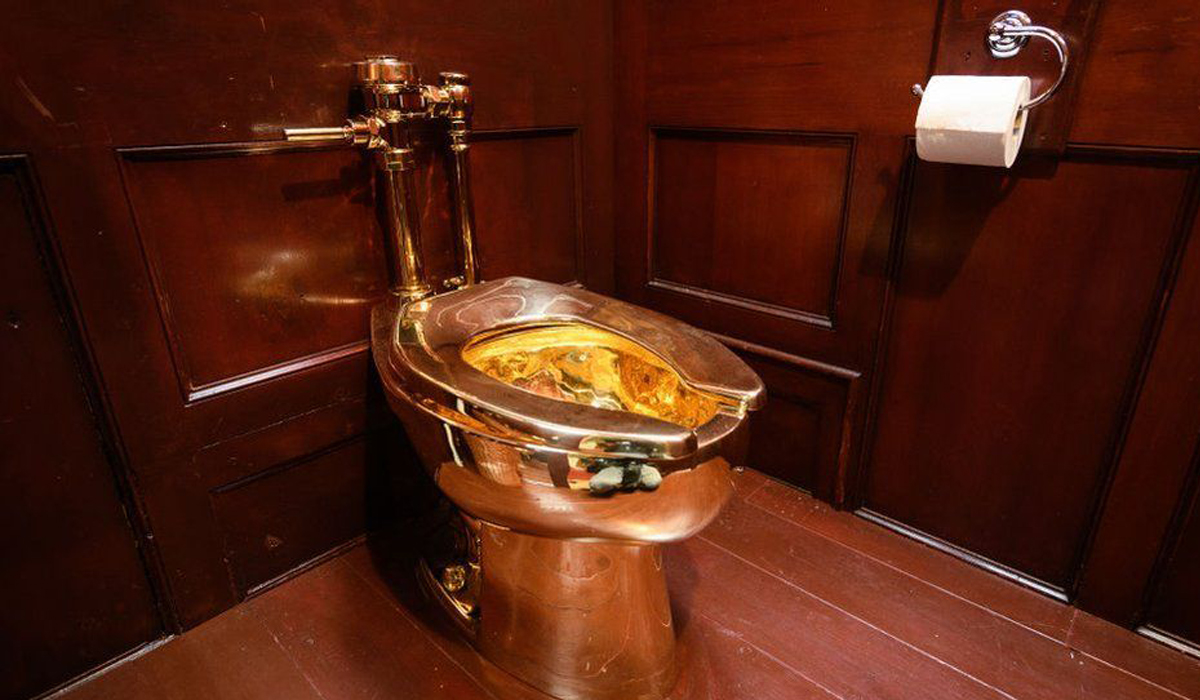 Gold toilet